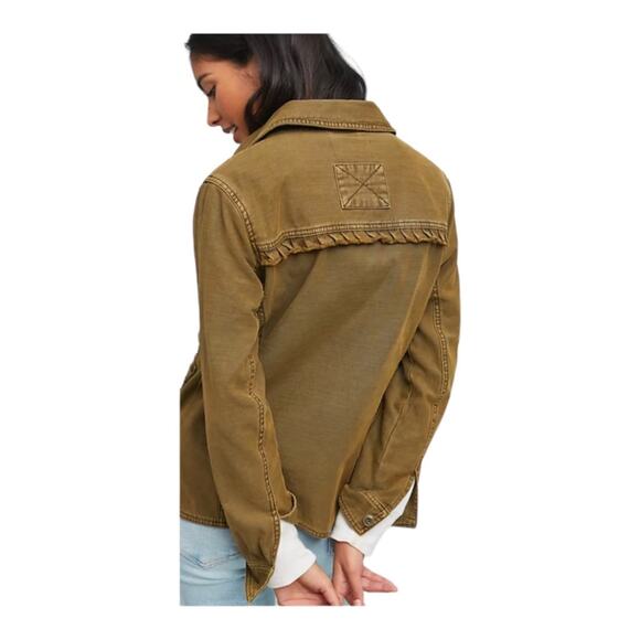 Anthropologie Ruffled Utility Jacket - Picture 2 of 6